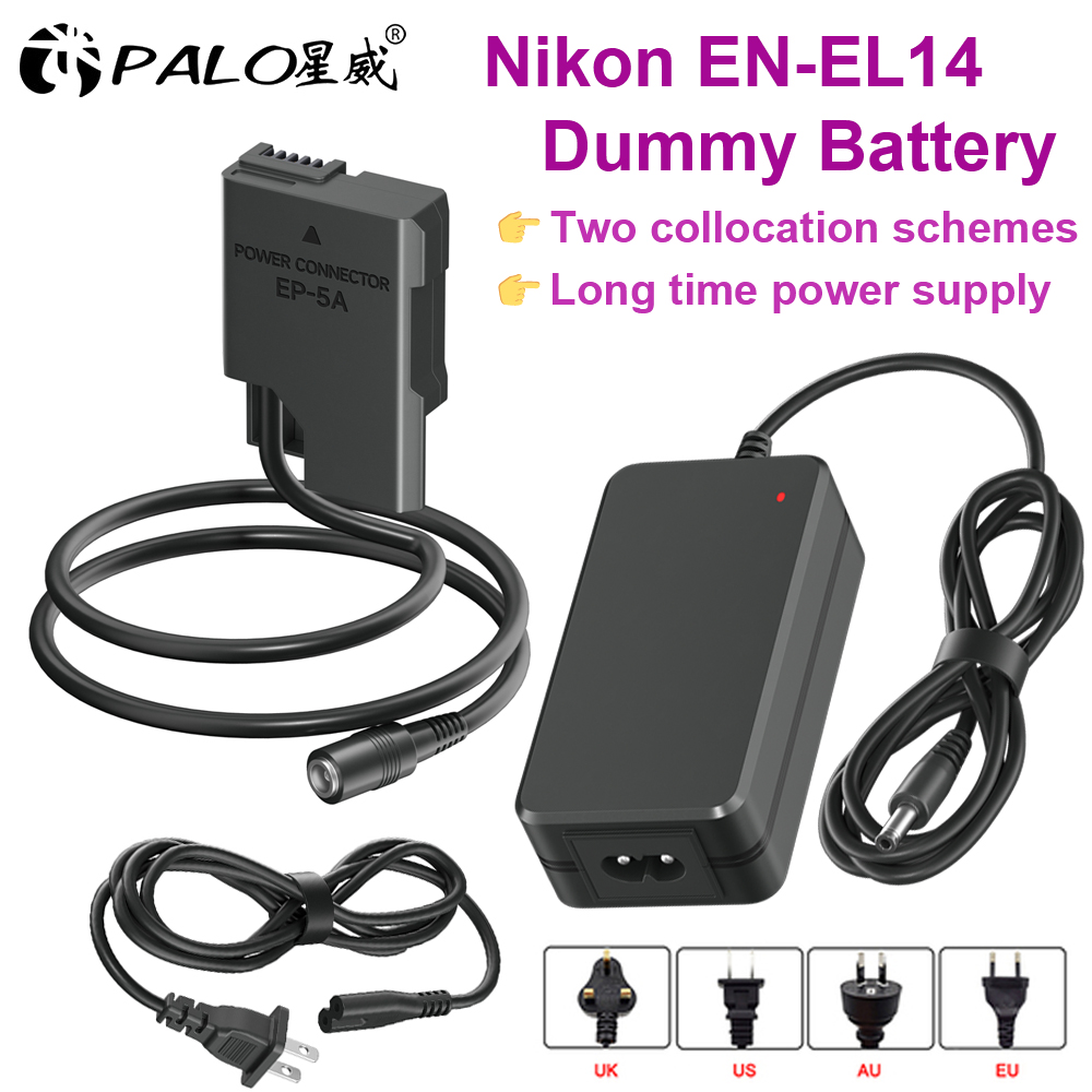 Nikon Camera D3500 - EN-EL14 EL14A EP-5A Baterai Tiruan Adaptor